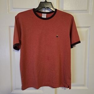 Brooks Brothers Men's 346 Red Brown Cotton Short Sleeve Shirt